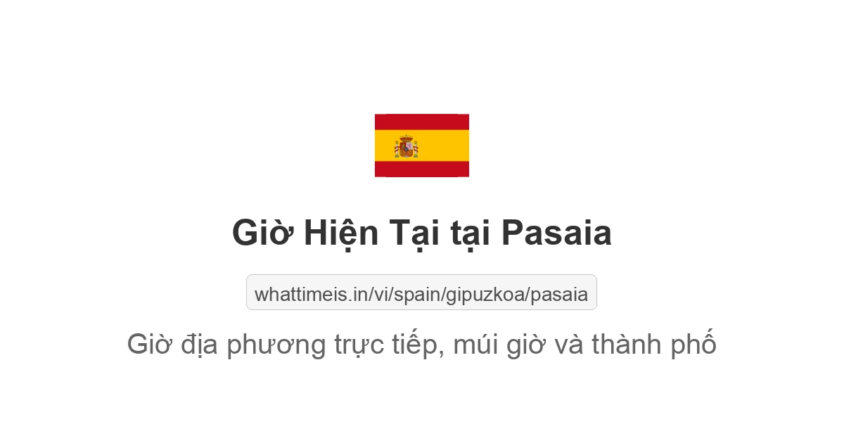 Giờ hiện tại ở Pasaia