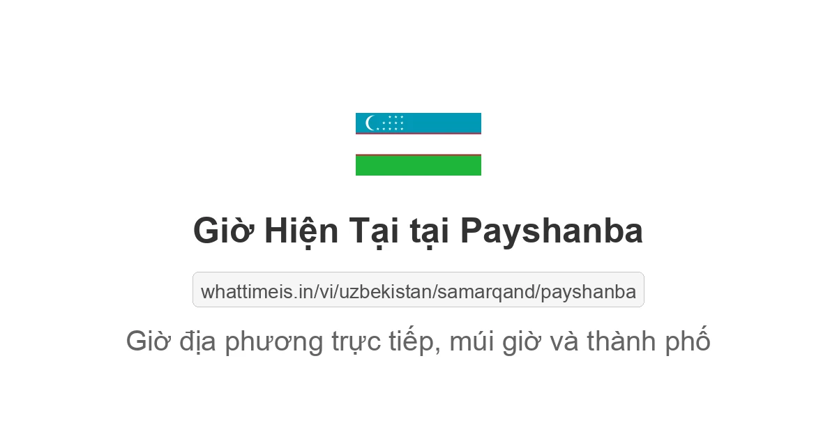 Giờ hiện tại ở Payshanba