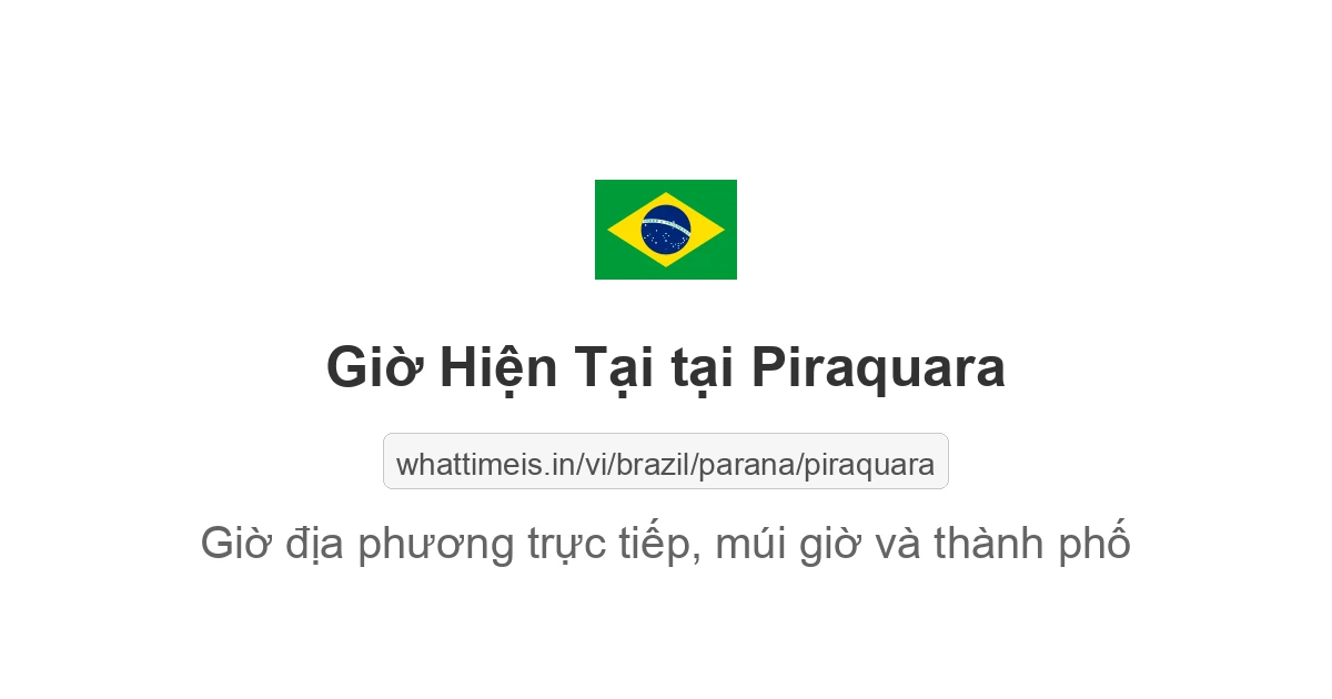 Giờ hiện tại ở Piraquara