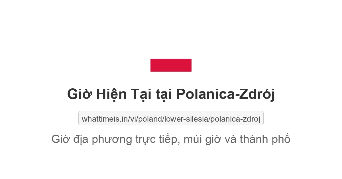 Giờ hiện tại ở Polanica-Zdrój