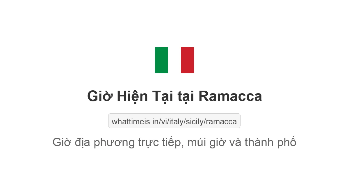 Giờ hiện tại ở Ramacca