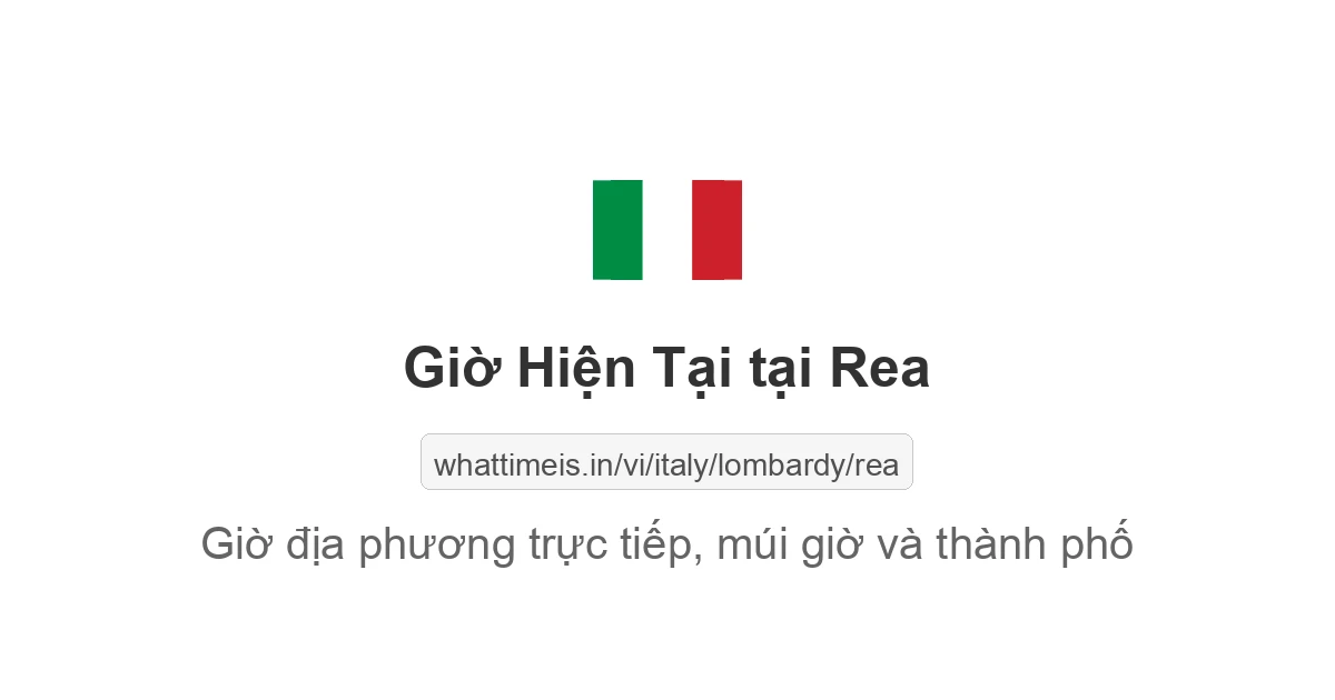 Giờ hiện tại ở Rea