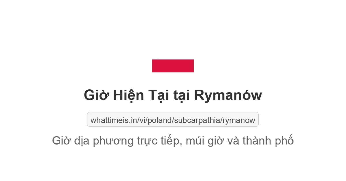 Giờ hiện tại ở Rymanów