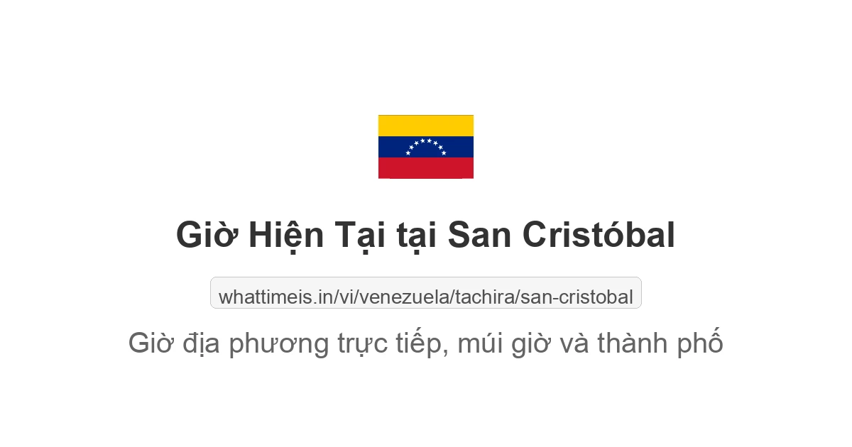 Giờ hiện tại ở San Cristóbal
