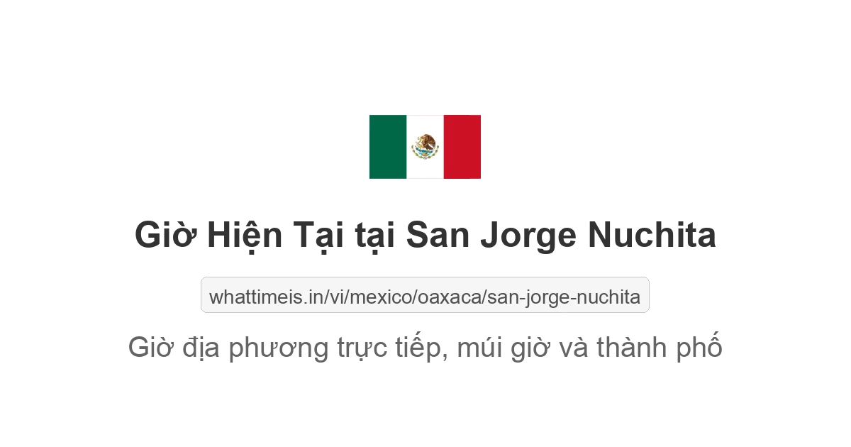 Giờ hiện tại ở San Jorge Nuchita