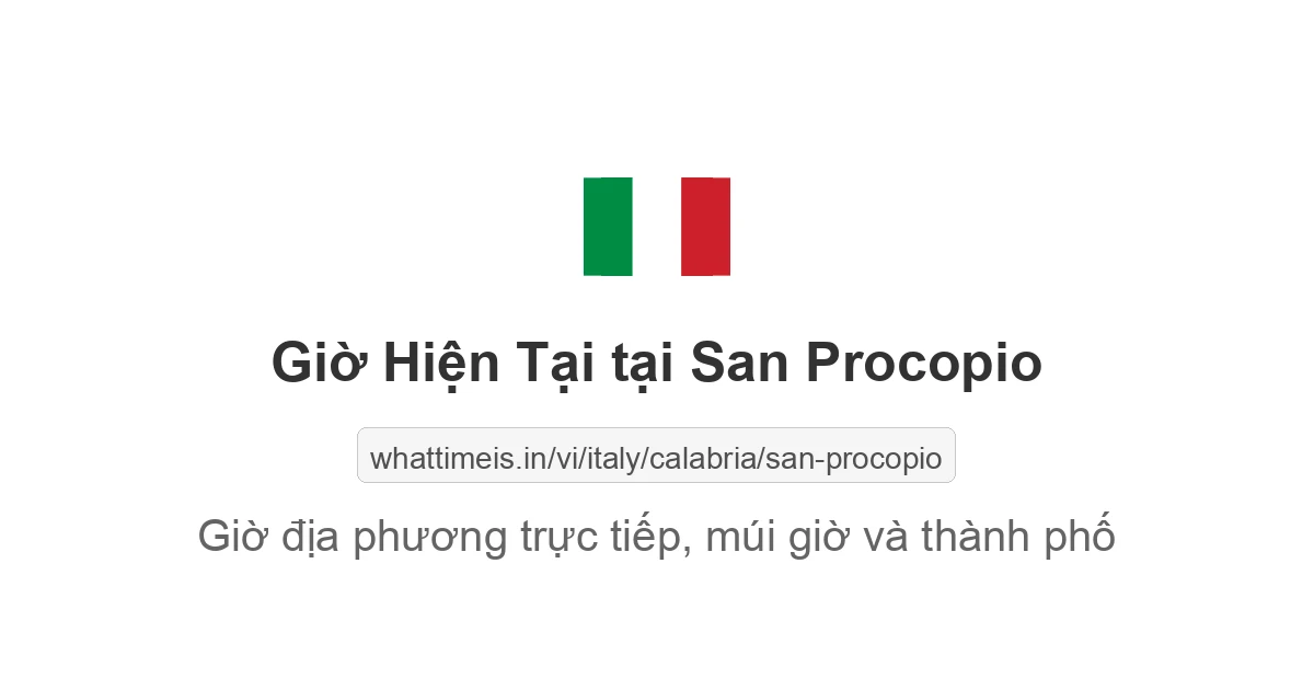 Giờ hiện tại ở San Procopio