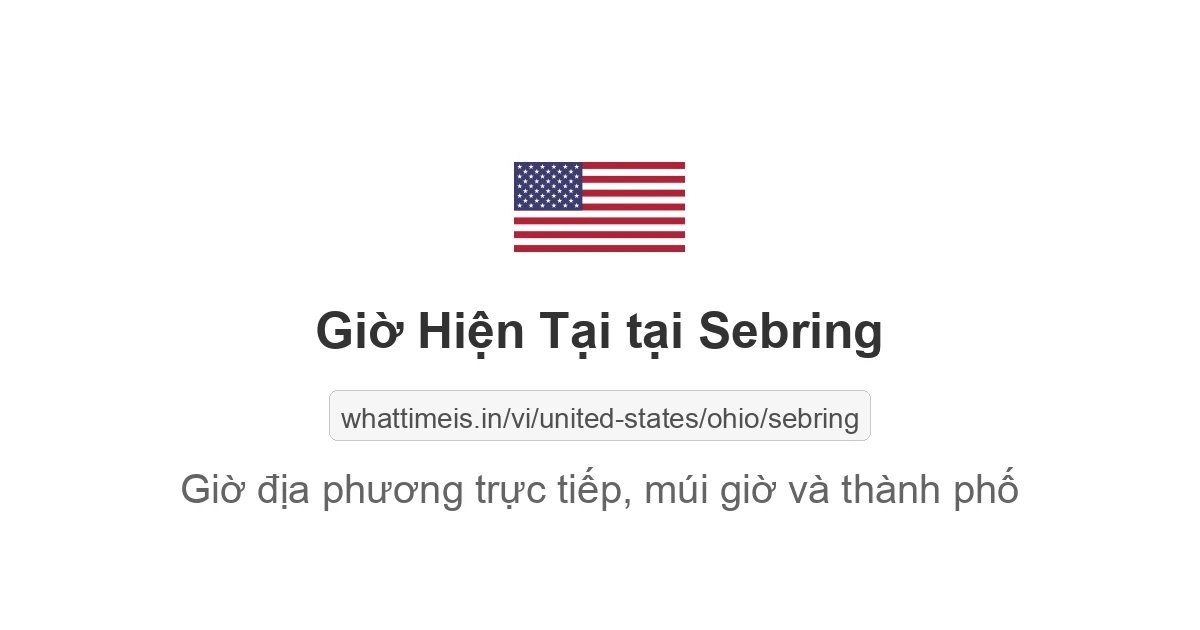 Giờ hiện tại ở Sebring