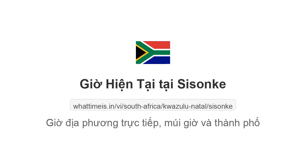 Giờ hiện tại ở Sisonke