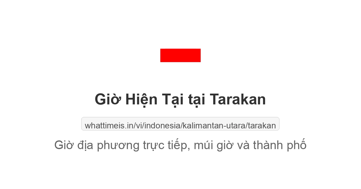 Giờ hiện tại ở Tarakan