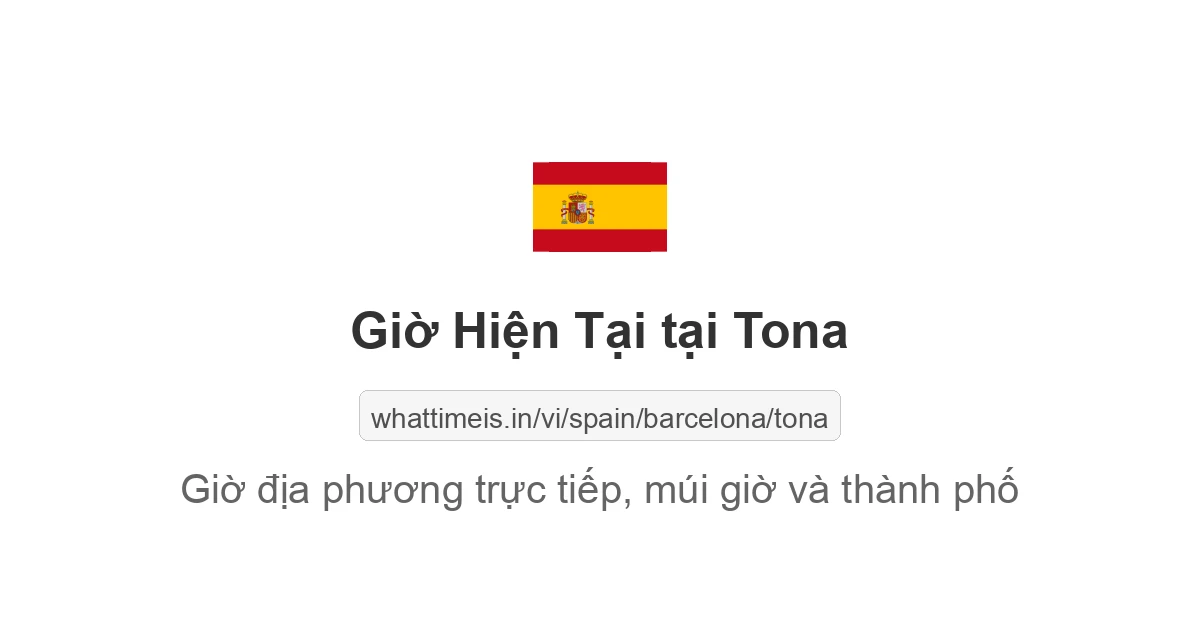 Giờ hiện tại ở Tona