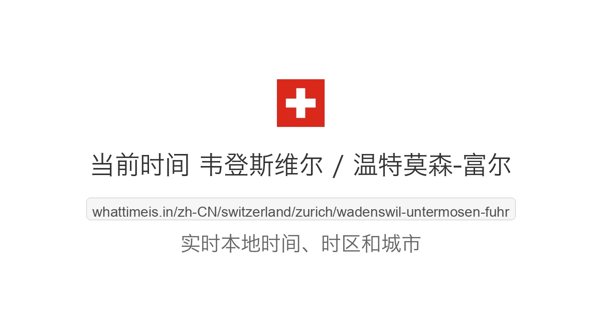 韦登斯维尔 / 温特莫森-富尔 的当前时间